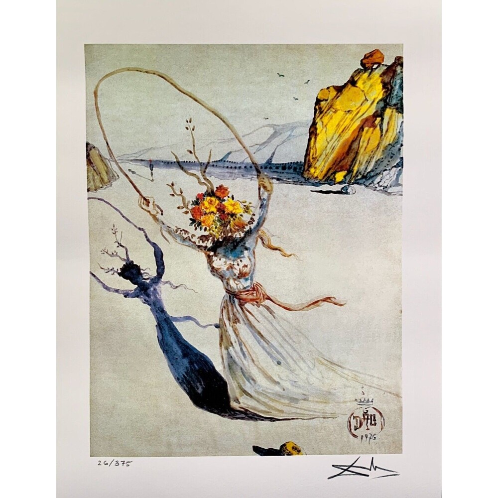 Salvador Dali TRANSCENDENT PASSAGE Facsimile Signed & Numbered Giclee Art 17x12"